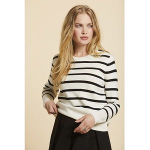 Eloise Sweater Stribet sort/hvid