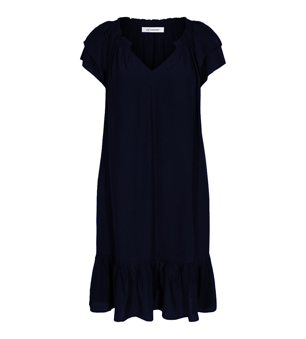 Sunrise Cropped Dress Navy - Kjole - Co'couture